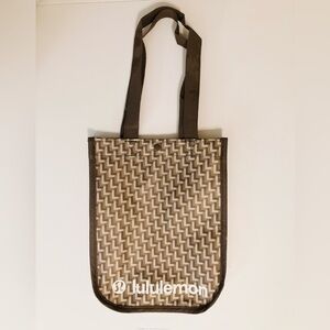 🤎LULULEMON Athletica Reusable Tote Bag 12x9x4 small Brown Athleisure Travel